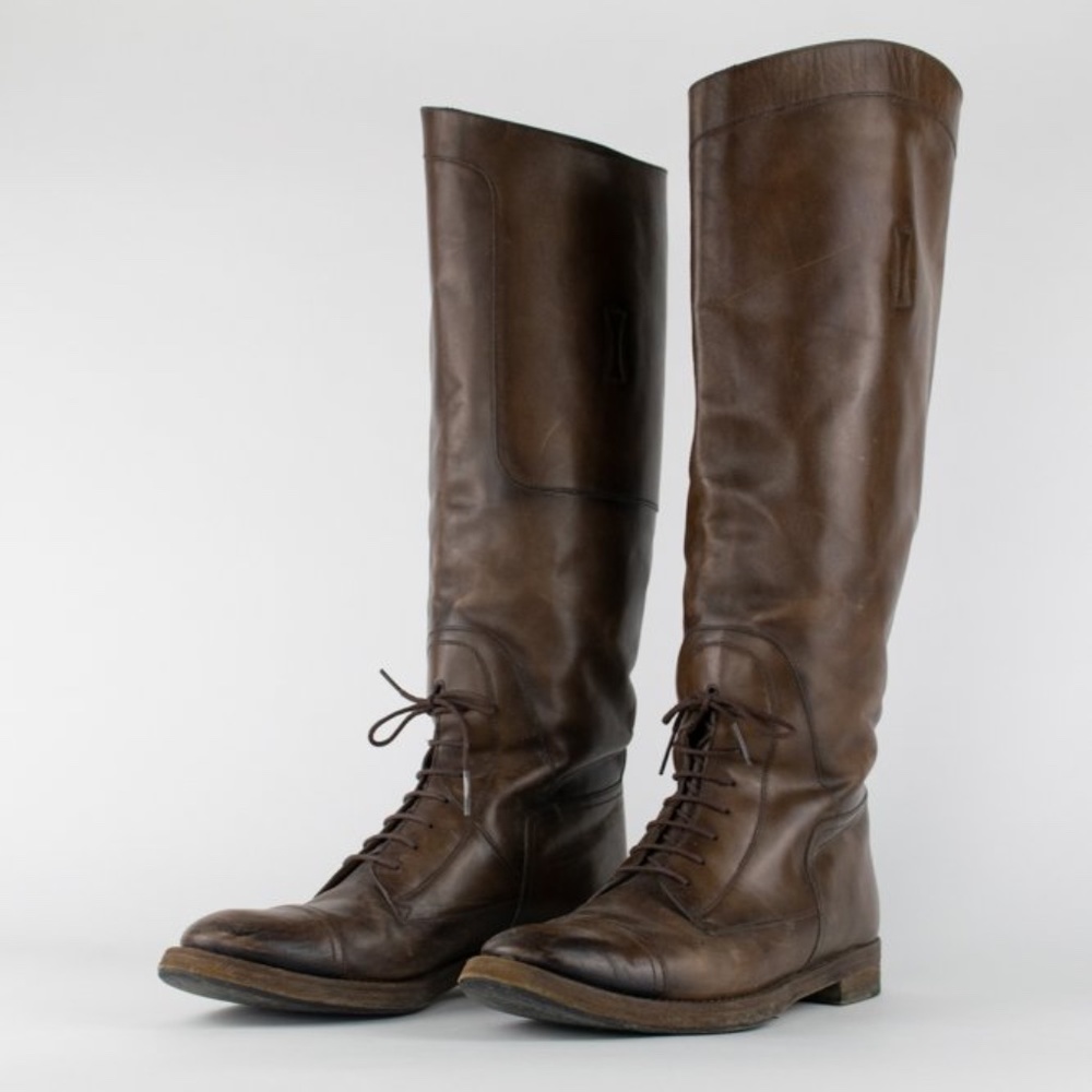 *SOLD* Gucci 'Boulanger' Equestrian Lace-Up Knee Boots - Picture 3 of 11